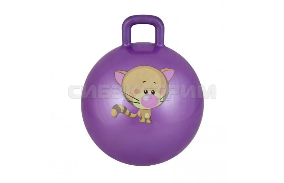 Мяч гимнастический Альфа Каприз BF-CHB01 d55 см с ручкой, фиолетовый
