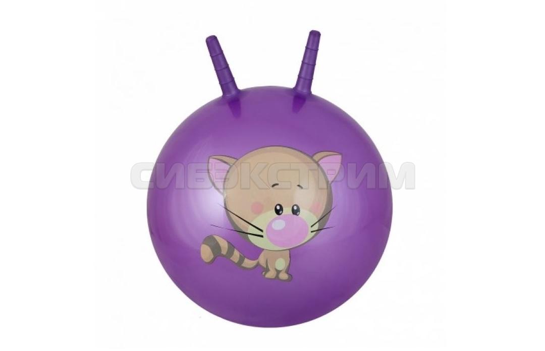 Мяч гимнастический Альфа Каприз BF-CHB02 d45 см с двумя ручками, фиолетовый