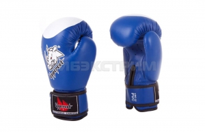 Боксерские перчатки UBG-01 PVC иск.кожа Blue