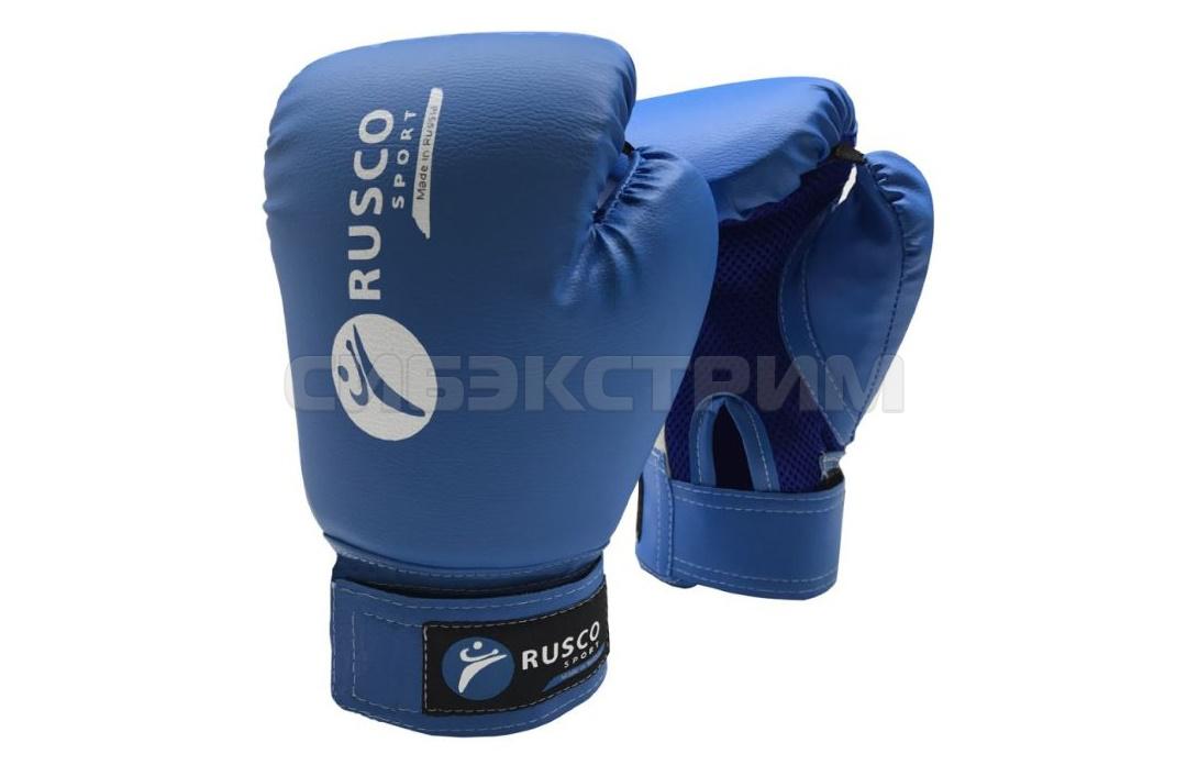 Перчатки боксерские RUSCO SPORT кож.зам. синие