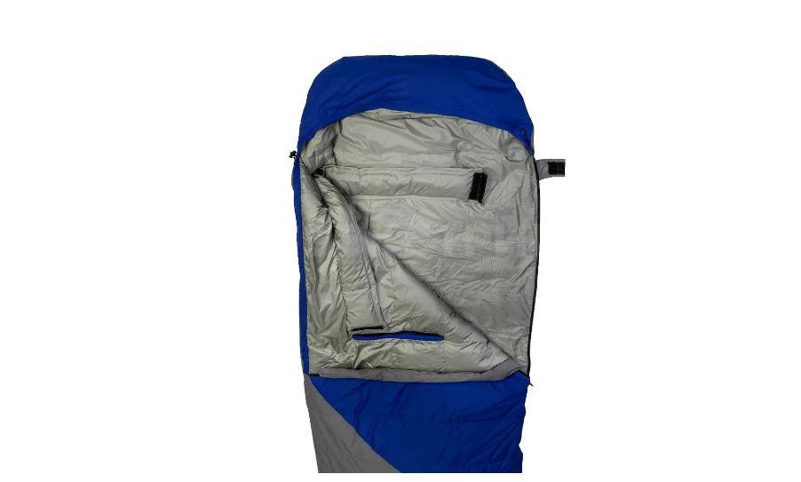 Спальный мешок пуховый (190+30)х80см (t-25C) синий (PR-YJSD-32-B)